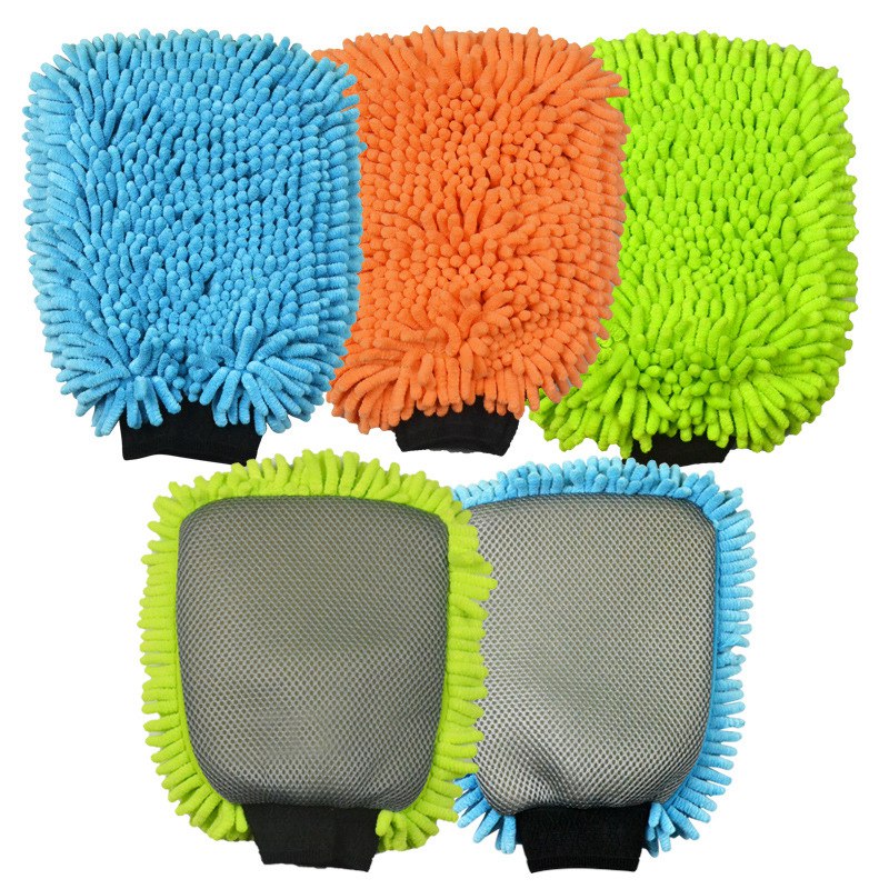 Glove Glanadh Gluaisteán Chenille Mitt Nigh Microfiber Plush